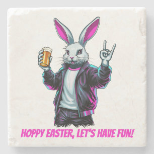 Schlechter Osterhase! Hoppy Ostern, Lasst uns Spaß Steinuntersetzer