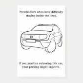 Schlechter Parkjob Post-it Klebezettel (Vorderseite)