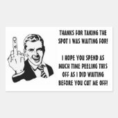 Schlechter Parkplatzaufkleber für Fahrer Rechteckiger Aufkleber (Vorderseite)