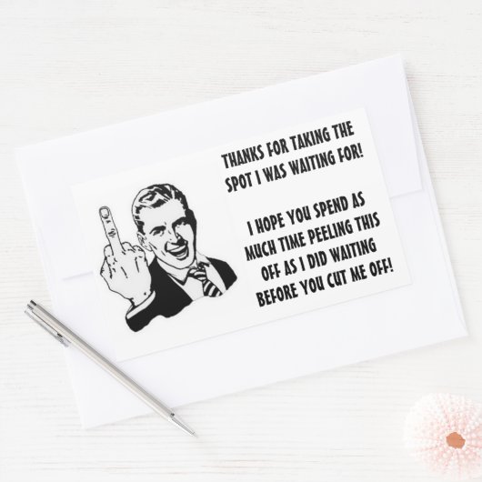 Schlechter Parkplatzaufkleber für Fahrer Rechteckiger Aufkleber (Umschlag)