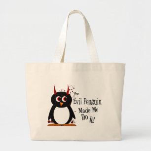 Schlechter Penguin ließ mich es tun Taschentasche Jumbo Stoffbeutel