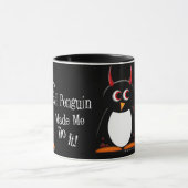 Schlechter Penguin stellte mich dunkle Tasse her (Zentrum)