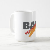 Schlechter Ruf / Minimalistischer moderner Plain Kaffeetasse (Vorderseite Links)