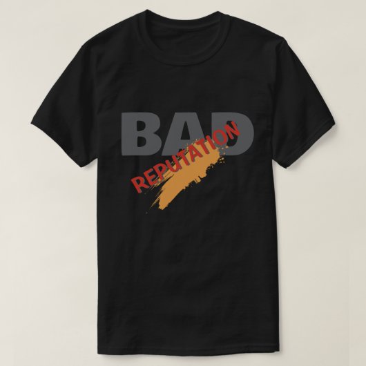 Schlechter Ruf / Minimalistischer moderner Plain T-Shirt (Design vorne)