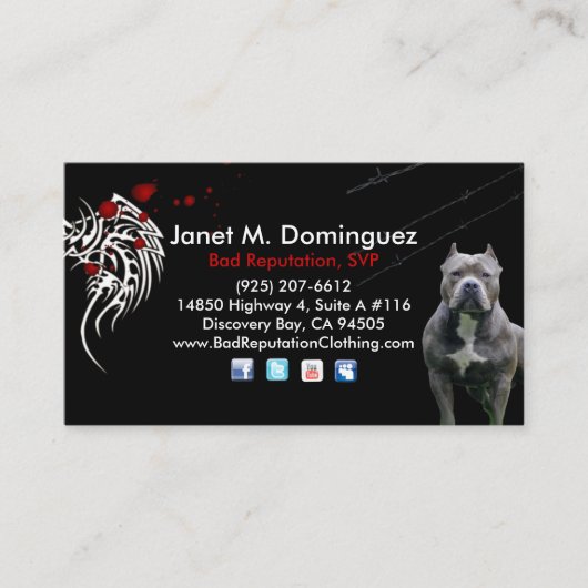 Schlechter Ruf SVP-Visitenkarten Visitenkarte (Vorderseite)