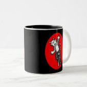 Schlechter schlechter Affe-ReitUnicycle Zweifarbige Tasse (VorderseiteRechts)