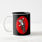 Schlechter schlechter Affe-ReitUnicycle Zweifarbige Tasse (Links)
