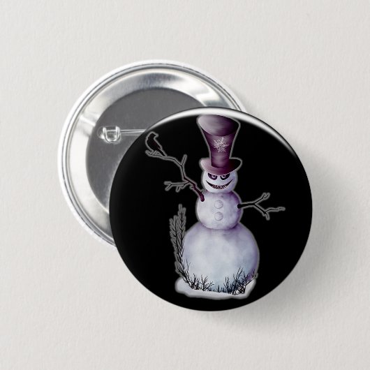 schlechter Schneemann Button (Vorne & Hinten)