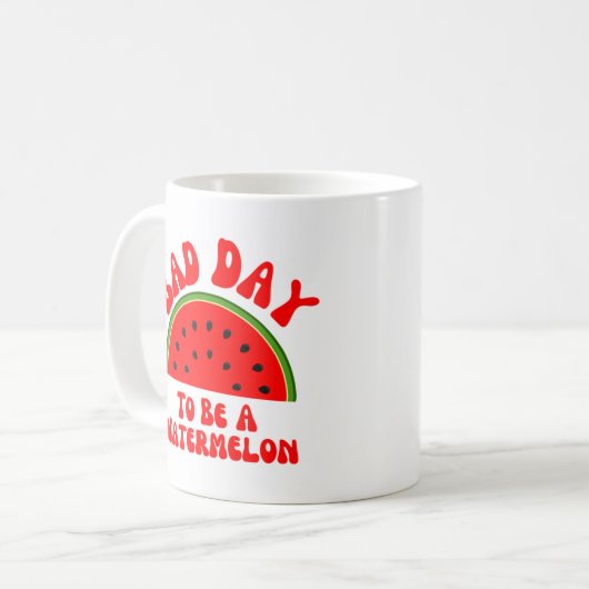 Schlechter Tag als Wassermelone Kaffeetasse (Vorderseite Links)