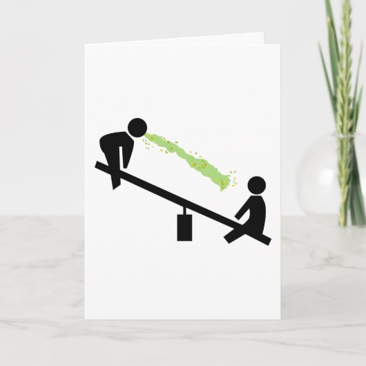 Schlechter Tag am Spielplatz Karte (Vorderseite)