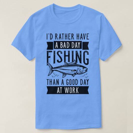 Schlechter Tag Fischen 2 T-Shirt (Design vorne)