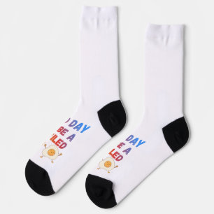 Schlechter Tag für ein gefülltes Ei Socken