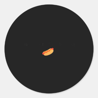 Schlechter Tag für Hotdog 4. Juli Runder Aufkleber