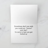 Schlechter Tag? Glückwunschkarte Karte (Innenseite)