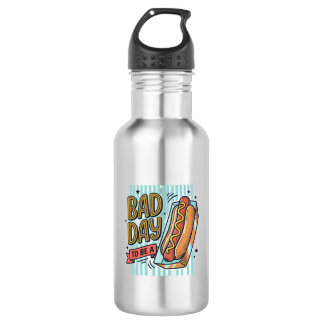 Schlechter Tag Hot Dog Retro Vektor-Shirt Design_1 Edelstahlflasche