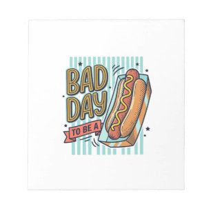 Schlechter Tag Hot Dog Retro Vektor-Shirt-Design_1 Notizblock