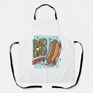 Schlechter Tag Hot Dog Retro Vektor-Shirt-Design_1 Schürze