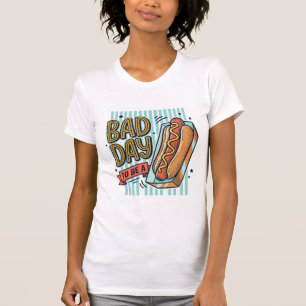 Schlechter Tag Hot Dog Retro Vektor-Shirt-Design_1 T-Shirt