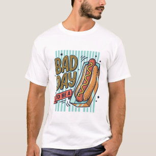 Schlechter Tag Hot Dog Retro Vektor-Shirt-Design_1 T-Shirt