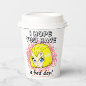 schlechter Tag Papiertasse Pappbecher (Vorderseite)