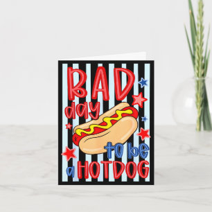 Schlechter Tag patriotisch 4. Juli um ein Hotdog K Karte