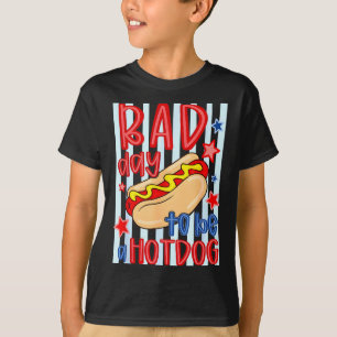 Schlechter Tag patriotisch 4. Juli um ein Hotdog K T-Shirt