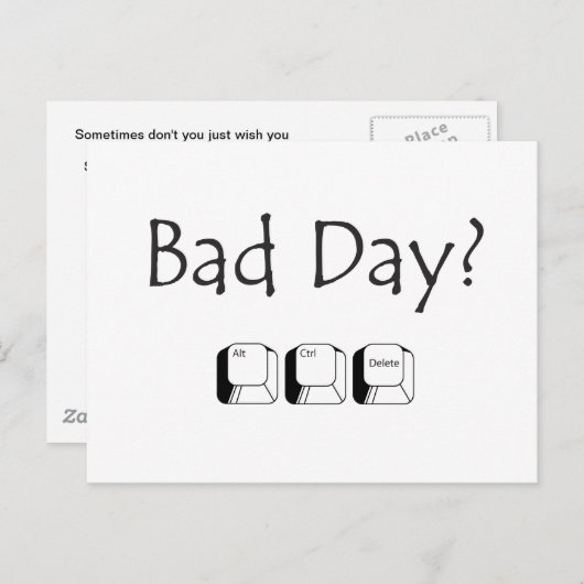 Schlechter Tag? Postkarte (Vorne/Hinten)