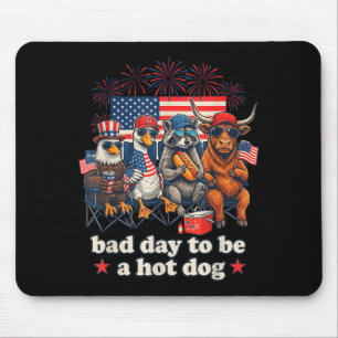 Schlechter Tag, um ein Hot Dog lustiger 4. Juli zu Mousepad