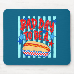 Schlechter Tag, um ein Hot Dog lustiger BBQ-Grill Mousepad