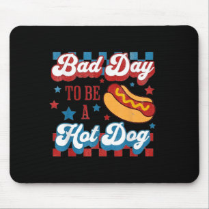 Schlechter Tag, um ein Hot Dog Retro 4. Juli Mousepad