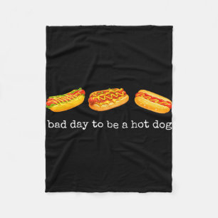 Schlechter Tag, um ein Hot Dog zu sein - Hot Dog-L Fleecedecke