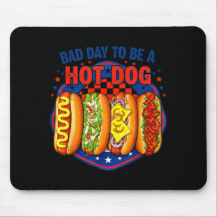Schlechter Tag, um ein Hot Dog zu sein - Hot-Dog-L Mousepad
