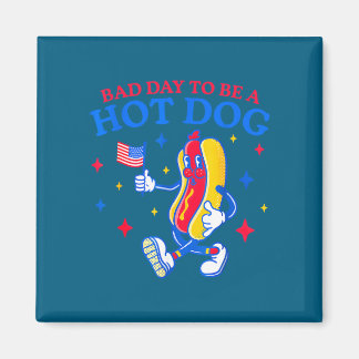 Schlechter Tag, um ein Hot Dog zu sein, lustige BB Magnet
