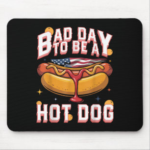 Schlechter Tag, um ein Hot Dog zu sein _ Lustiger Mousepad