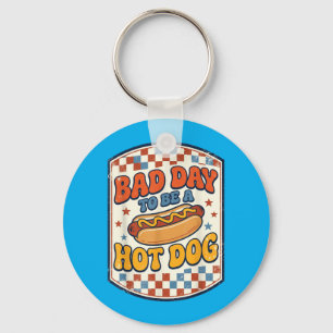 Schlechter Tag, um ein Hot Dog zu sein, lustiges B Schlüsselanhänger