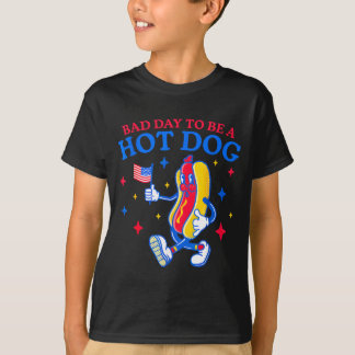 Schlechter Tag, um ein Hot Dog zu sein, lustiges B T-Shirt