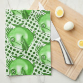 schlechter Typ hässlicher Cartoon Geschirrtuch (Viertel Falte)