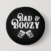 Schlechter und starrer klassischer Rundaufkleber Button (Vorderseite)