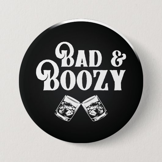 Schlechter und starrer klassischer Rundaufkleber Button (Vorderseite)