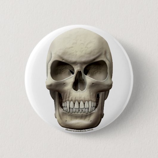 Schlechter vampirischer Schädel Button (Vorderseite)