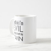 Schlechter Zwilling - Tasse (Vorderseite Links)