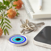 Schlechtes Augen-geheimes viel Glück-Symbol - Schlüsselanhänger (Seite)