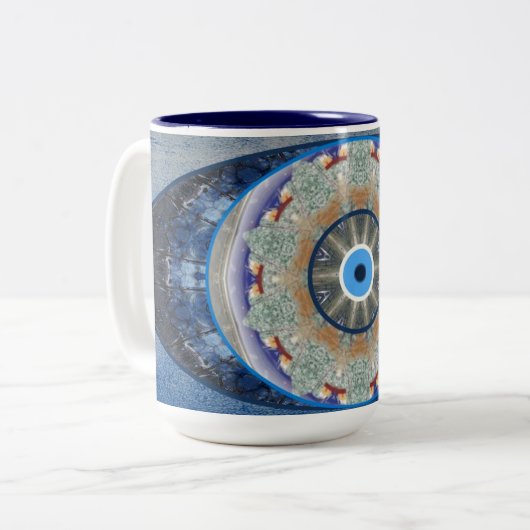 "Schlechtes Augen-" Schutz-Tasse Zweifarbige Tasse (Vorderseite Links)