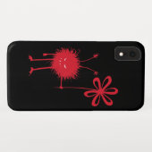 Schlechtes Blumen-Wanzen-Schwarzes Case-Mate iPhone Hülle (Rückseite (Horizontal))