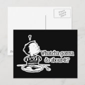 Schlechtes Essen: Was wird Gonna dagegen tun? Postkarte (Vorne/Hinten)