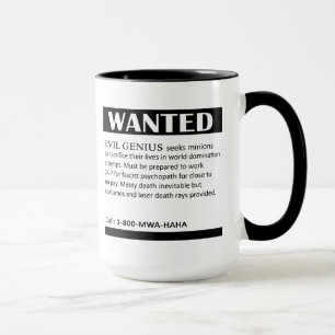 Schlechtes Genie wollte Anzeige Tasse