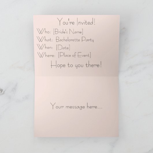 SCHLECHTES HÄSCHEN - ROSA EINLADUNG (Innenseite)