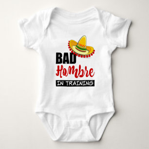 Schlechtes Hombre, wenn bunter Sombrero Baby Strampler