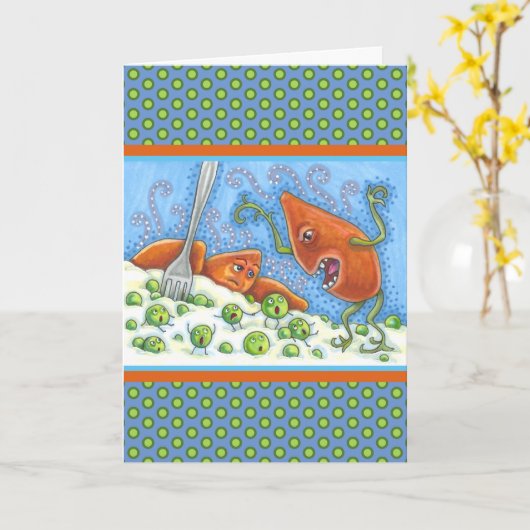 SCHLECHTES JAMBELLING IN PEAS, FUNNY ERNTEDANK MEA KARTE (Gelbe Blume)