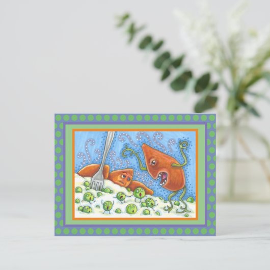 SCHLECHTES JAMBELLING IN PEAS, FUNNY ERNTEDANK MEA POSTKARTE (Stehend Vorderseite)